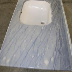 Top Bagno lavandino blu/azzurro in Marmo